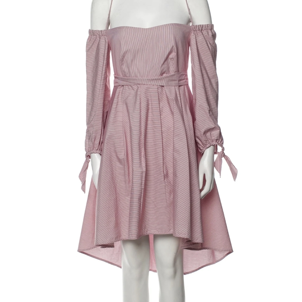 Sandro Elegant Pink Off-Shoulder Dress